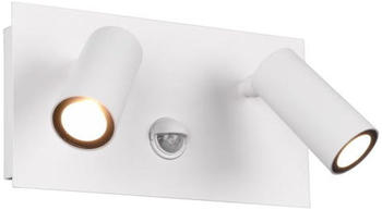 Trio LED-Spot Tunga weiß-matt 2x3,5W/840lm IP54 mit Bewegungsmelder