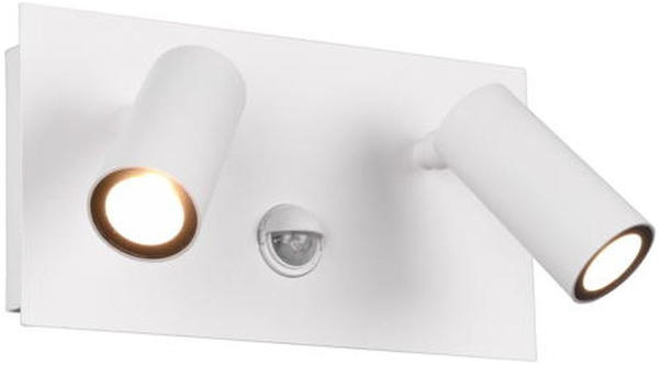 Trio LED-Spot Tunga weiß-matt 2x3,5W/840lm IP54 mit Bewegungsmelder