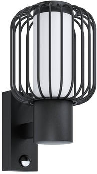Eglo Wandleuchte Ravello E27 IP44 mit Bewegungsmelder schwarz (98722)