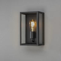 Konstsmide Lighting - Au&szlig;enwandlaterne Carpi Stahl Schwarz Mit Klarglas, H&ouml;he 30cm