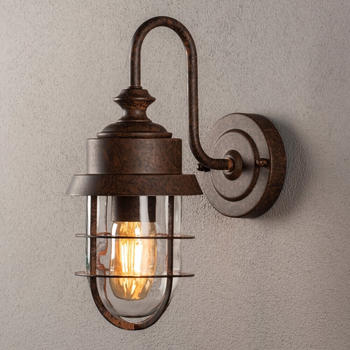 Konstsmide Wandleuchte Cerignola Rostfarbig E27 IP44 braun (7351-970)
