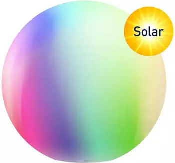 tint Calluna Solar LED-Kugel, CCT, RGB, Ø 35 cm