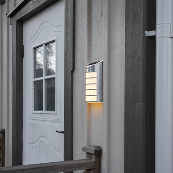 Star Trading LED Solar Wandleuchte Wally in Silber IP44 silber