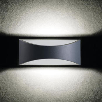 Kanlux LED Wandleuchte Biso in Graphit 8W 140lm IP54 schwarz