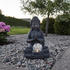 Star Trading LED Solar Dekoleuchte Buddha in Anthrazit 0,06W IP44 mit Dämmerungssensor grau