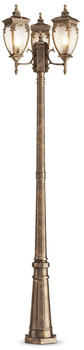 Maytoni Mastleuchte Fleur in Messing und Schwarz E27 3-flammig IP44 gold / messing