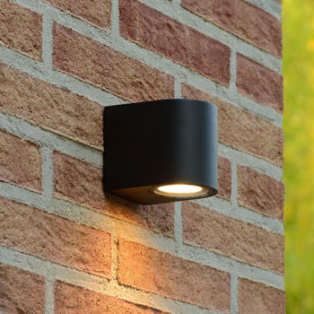 Lucide LED Wandleuchte Zora, inkl. LED Leuchtmittel in schwarz, rund, 79x65x90mm schwarz