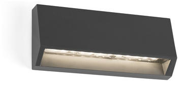 Faro Gradlinige Wandaufbauleuchte Must für Außen aus Kunststoff in dunkelgrau, 70 x 158 mm grau