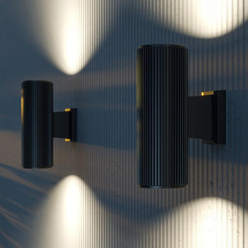 Maytoni Wandleuchte Rando in Schwarz E27 2-flammig IP54 260mm schwarz