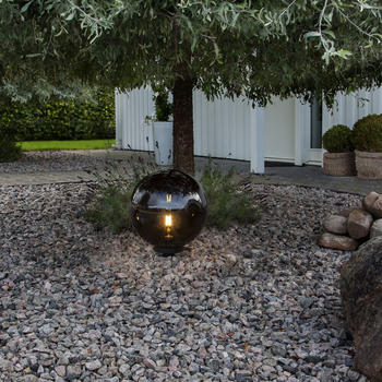 Star Trading Kugel Orby in Schwarz E27 IP44 400mm schwarz