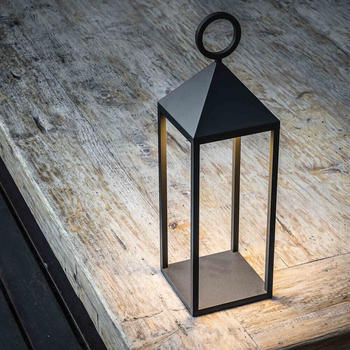 Faro Portable LED Laterne aus Aluminium in Dunkelgrau IP54 grau