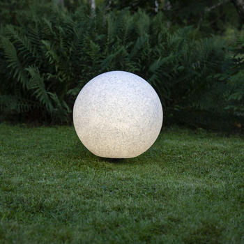 Star Trading Gartenkugel Gardenlight in Weiß-Grau E27 500 mm weiß