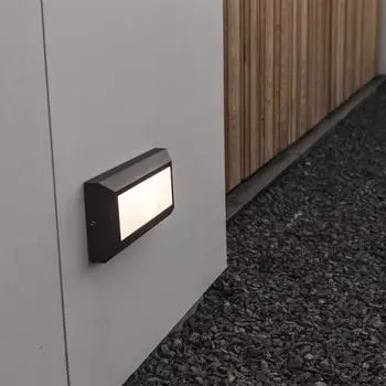 Lutec LED Außenwandleuchte Helena aus Aluminiumdruckguss in Anthrazit schwarz
