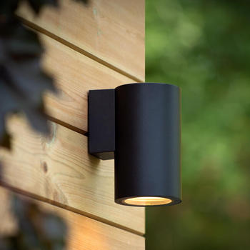 Lucide Wandleuchte Volantis in Schwarz E27 1-flammig IP54 schwarz