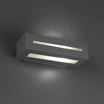 Faro Dekorative Außenwandleuchte West aus Aluminium in dunkelgrau und lichtdurchlässigem Glas, IP54 grau