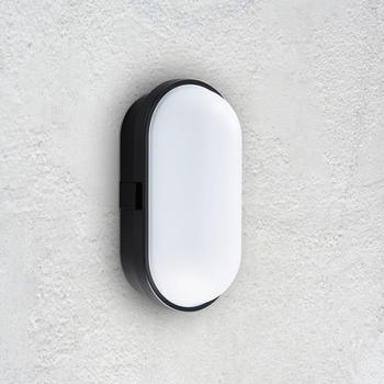 Heitronic LED Wand- und Deckenleuchte Toledo IP65 4000K 10W schwarz