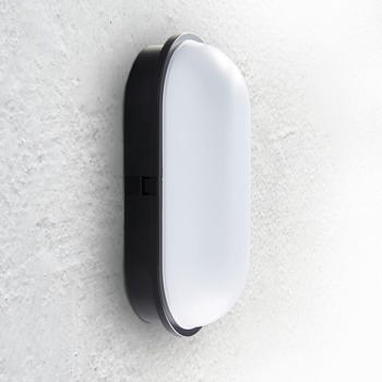 Heitronic LED Wand- und Deckenleuchte Toledo IP65 4000K 20W schwarz