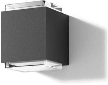 CMD LED Au&szlig;enwandleuchte aus Aluminium in Anthrazit IP65 Up- and Downlight schwarz