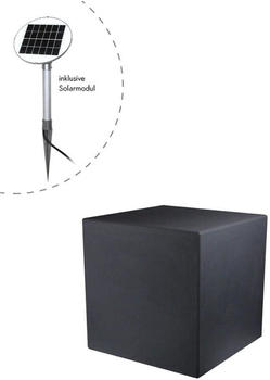 8 seasons design 8 seasons LED Solar Leuchtwürfel Shining Cube in Anthrazit 2W 410lm IP44 330x330mm schwarz