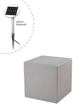 8 seasons design 8 seasons LED Solar Leuchtwürfel Shining Cube in Grau 2W 410lm IP44 330x330mm grau