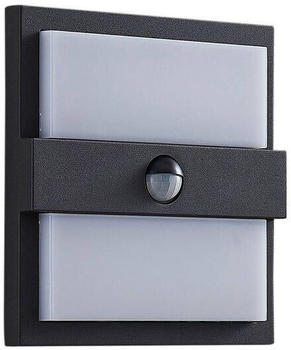 Lucande Gylfi LED-Außenwandleuchte quadrat.+Sensor