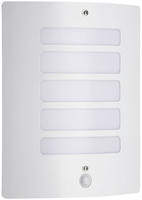 Lampe Todd Au&szlig;enwandleuchte Bewegungsmelder Wei&szlig; 1x A60, E27, 60w, Geeignet F&uuml;r