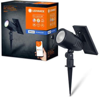 LEDVANCE SMART+ Bluetooth LED Solar Erdspießstrahler Spot 0,6W 60lm schwarz