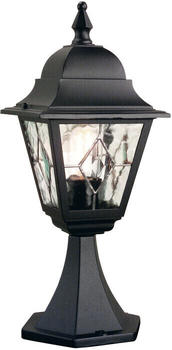 Elstead Lighting Außen Stehleuchte Norfolk, Aluminium Druckguss / Glas, Schwarz, 1 Lampe