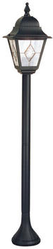 Elstead Lighting Gartenlaterne Norfolk, Aluminium Druckguss / Glas, Schwarz, 1 Lampe