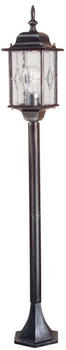 Elstead Lighting Gartenlaterne Wexford, Metall / Glas, Schwarz / Silber, 1 Lampe