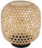 Globo Solarleuchte, runde Tischleuchte, Bambus braun, Ø23,5 cm, H: 27 cm