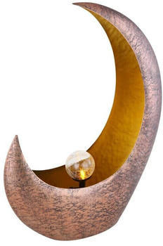 Globo Solarleuchte, Skulptur gebogen, Metall, 37,5x13,5x45 cm