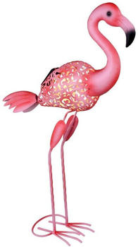 Globo Solarleuchte, Flamingo, Metall pink, 34x16x74 cm