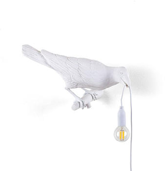 Seletti LED-Deko-Außenwandleuchte Bird Lamp, rechts, weiß