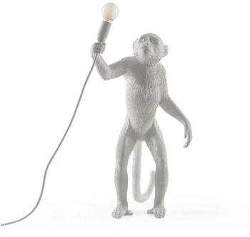Seletti LED-Deko-Terrassenleuchte Monkey Lamp stehend weiß