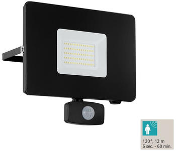 Eglo LED-Außenstrahler Faedo 3 mit Sensor, schwarz, 50W