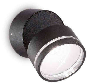 IDEAL LUX Omega Round LED-Wandlampe 4.000K schwarz
