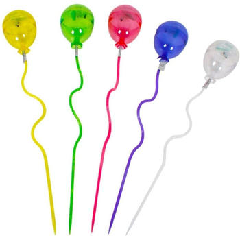 ETC Shop Solarlampe Erdspieß Luftballons bunt LED DxH 8,5x60cm 5er Set