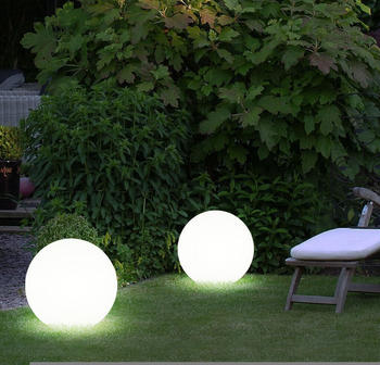 ETC Shop Solarkugel LED mit Erdspieß 15/20/25cm 3er Set