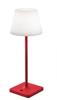 Fabas Luce LED Akku Tischleuchte Adam rot/weiß