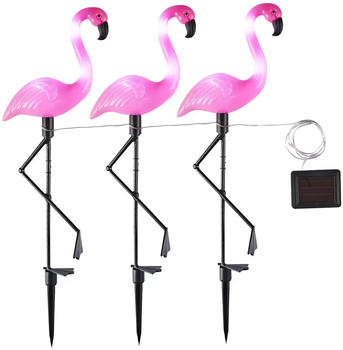 Haushalt International Solar LED Gartenleuchten Flamingo 3-tlg. (423908)