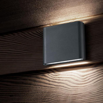 Nova Luce LED Wandleuchte Soho in Dunkelgrau 2x 3W 480lm IP54 grau
