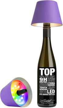 Sompex Top 2.0 RGB LED Akkuleuchte & Flaschenaufsatz flieder