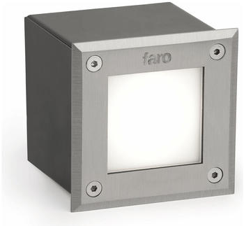 Faro LED Bodeneinbaustrahler LED-18 in Edelstahl 95x95 mm 3000K silber