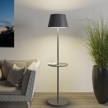 Sompex LED Akku Tischleuchte RGBW Garcon Anthrazit 2x 5W 1000lm IP65 schwarz (78392)