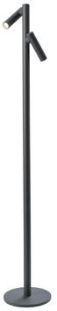 Sompex LED Akku Stehleuchte Tubo Anthrazit 2x 2,2W 266lm IP54 schwarz (78122)