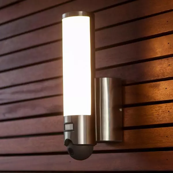 Lutec LED Kameraleuchte Elara Edelstahl 17,5W 1300lm IP44 silber (5267106001)