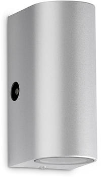 Telefunken LED Sensor Außenwandleuchte 15,1 cm 10W silber