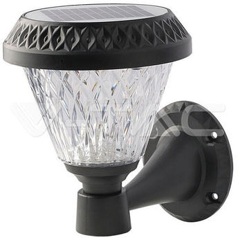 V-TAC Solar-Wandlampe VT-969 93575 LED 0.80W Schwarz