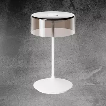 Sigor LED Akku Tischleuchte Numotion schneeweiß/schwarz transparent